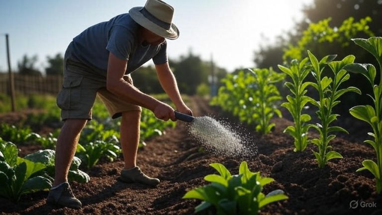 how to apply 10-10-10 fertilizer to vegetable garden