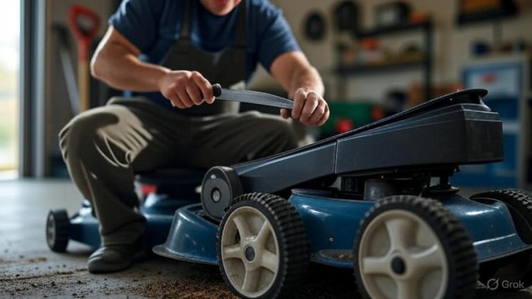 how to sharpen lawn mower blades