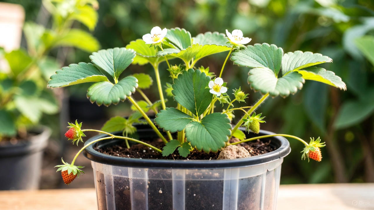 best container to grow strawberries