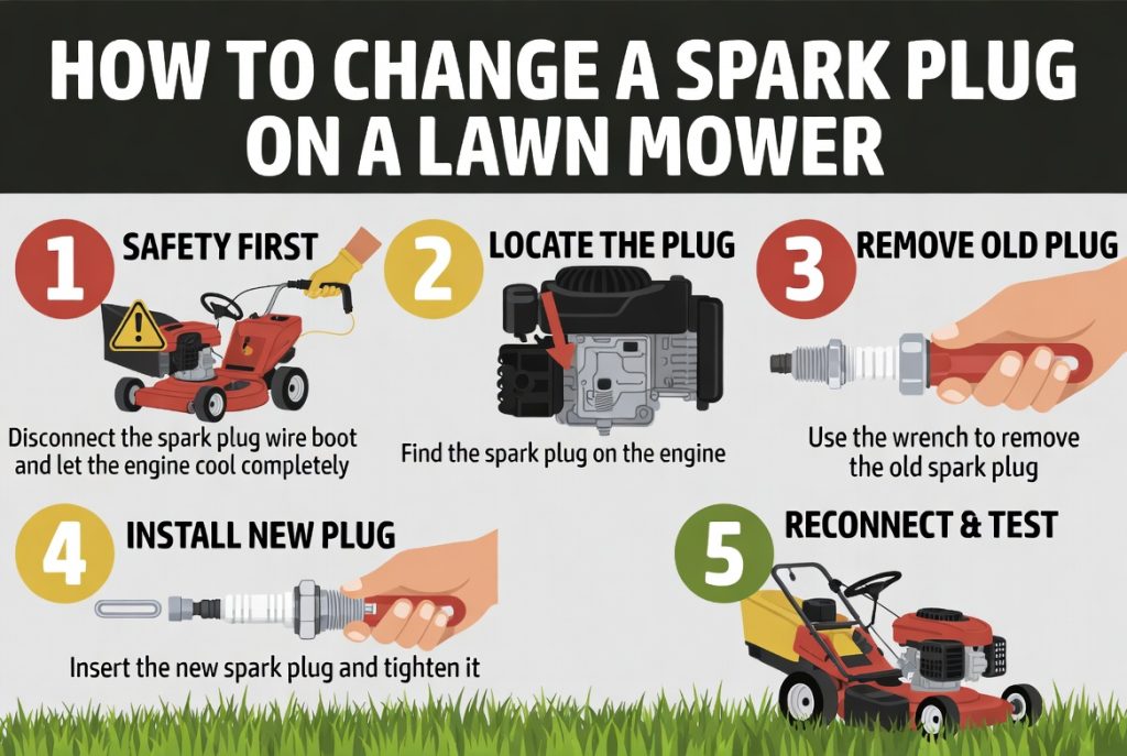 How to Change a Spark Plug on a Lawn Mower? | Garden Cure