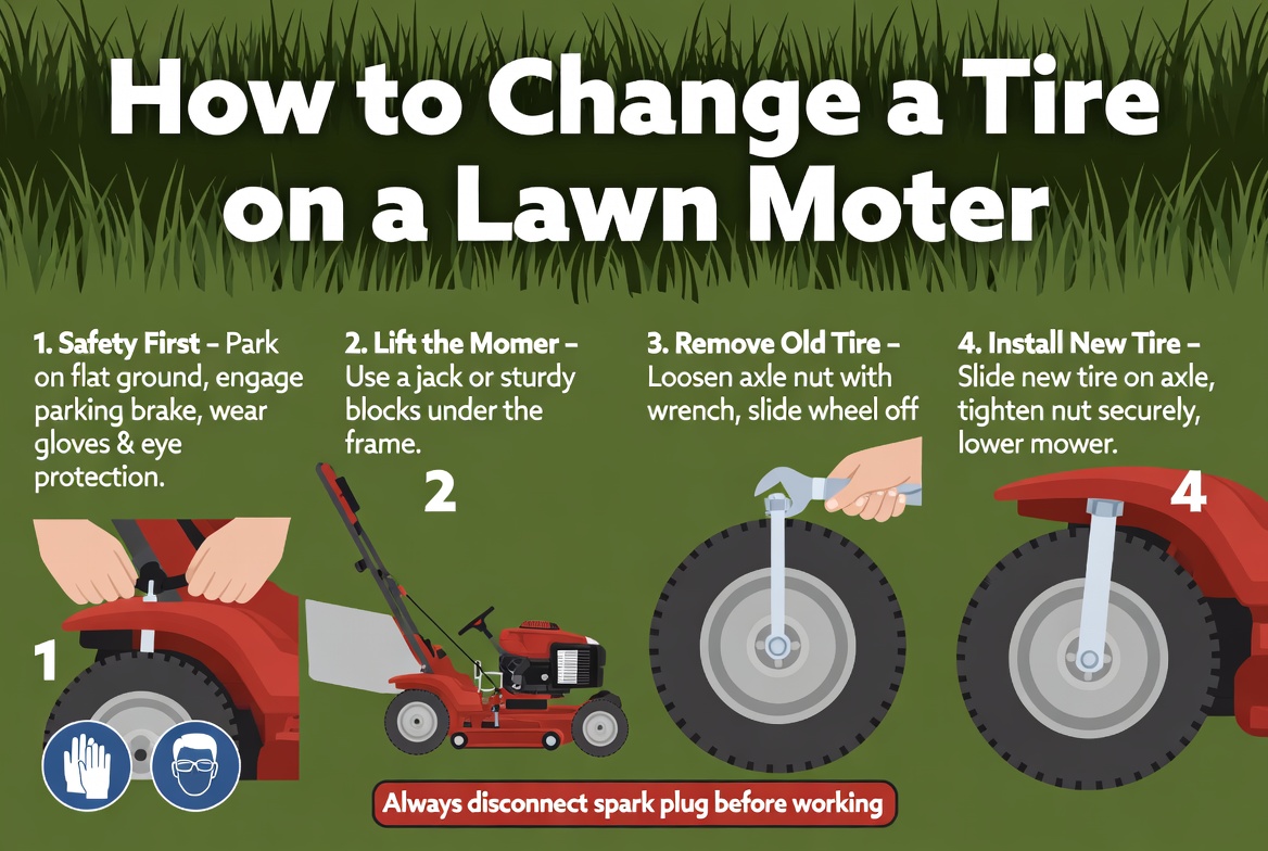 How to Change a Tire on a Lawn Mower