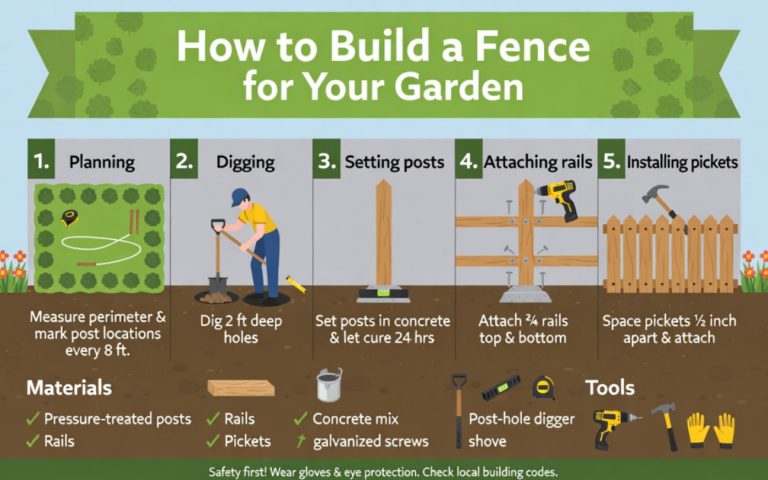 how to build fence for garden