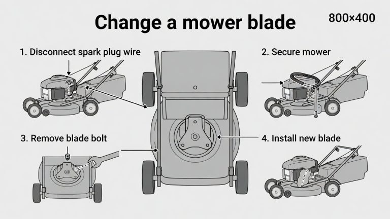 how to change a lawn mower blade