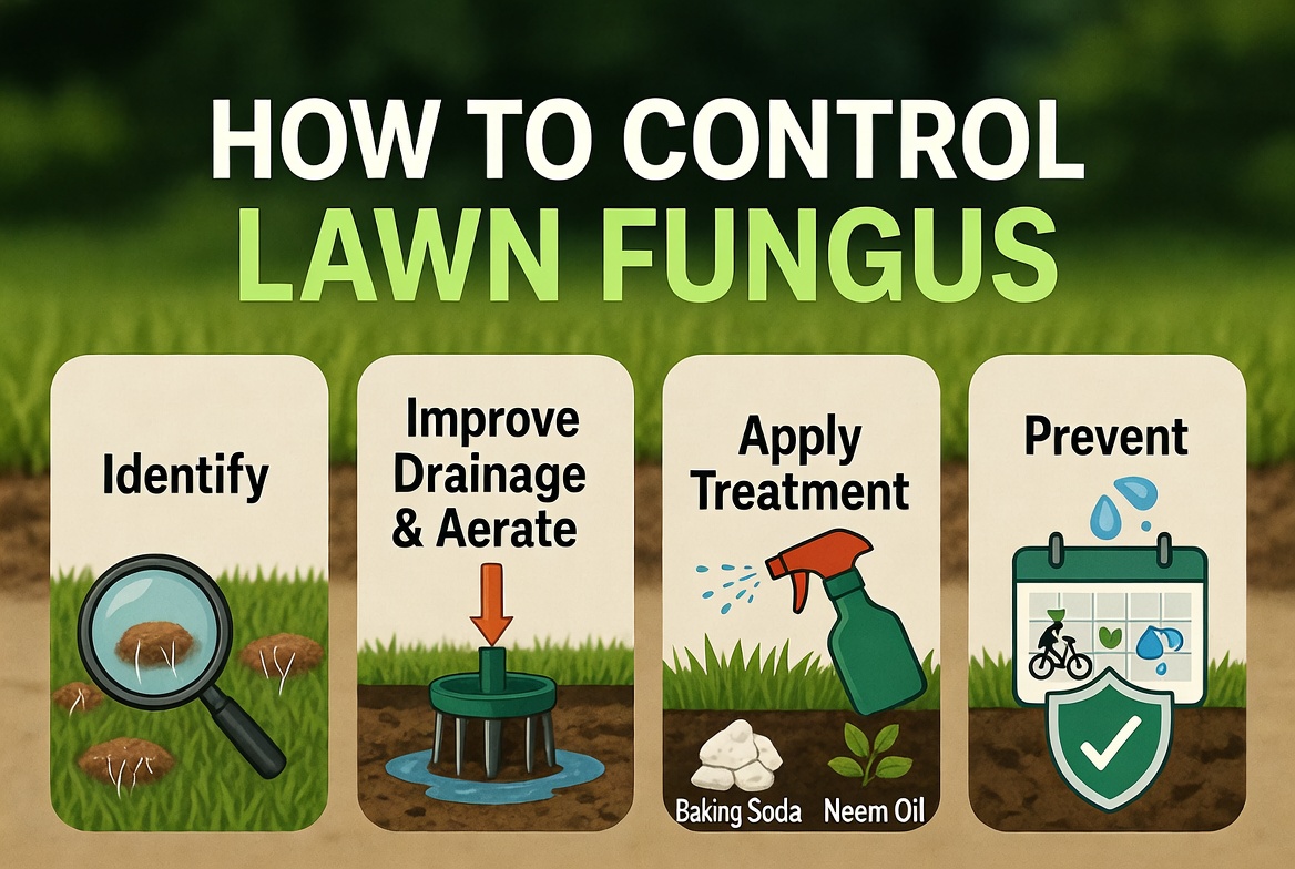 how to control lawn fungus