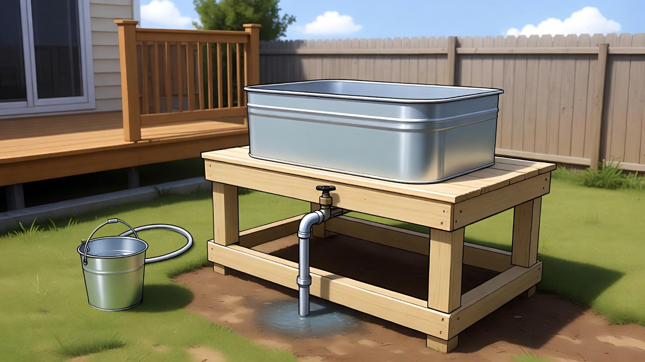 how to create a water sink in backyard