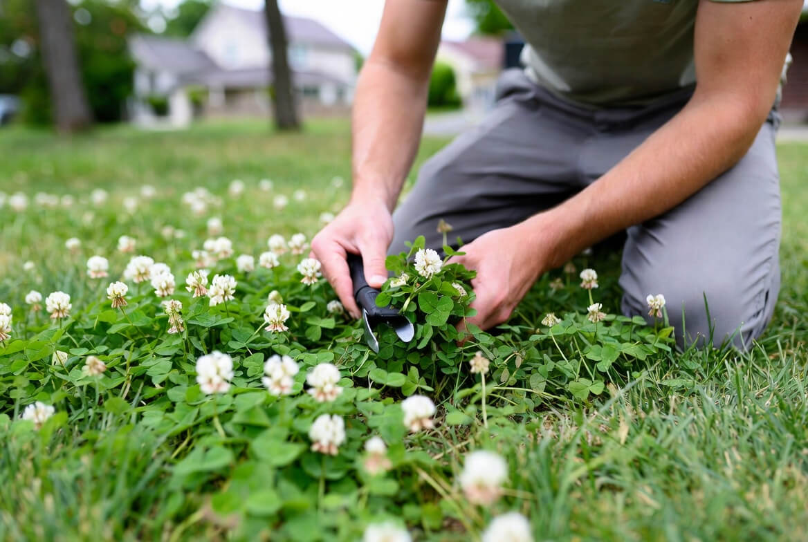 how to get rid of clover in lawn