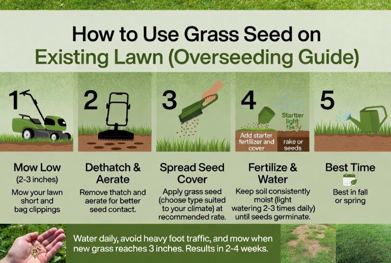 how to use grass seed on existing lawn
