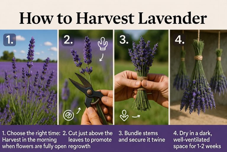 how to harvest lavender