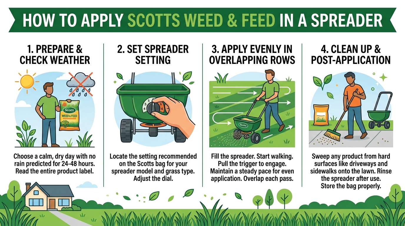 How to Apply Scott's Weed and Feed in a Spreader