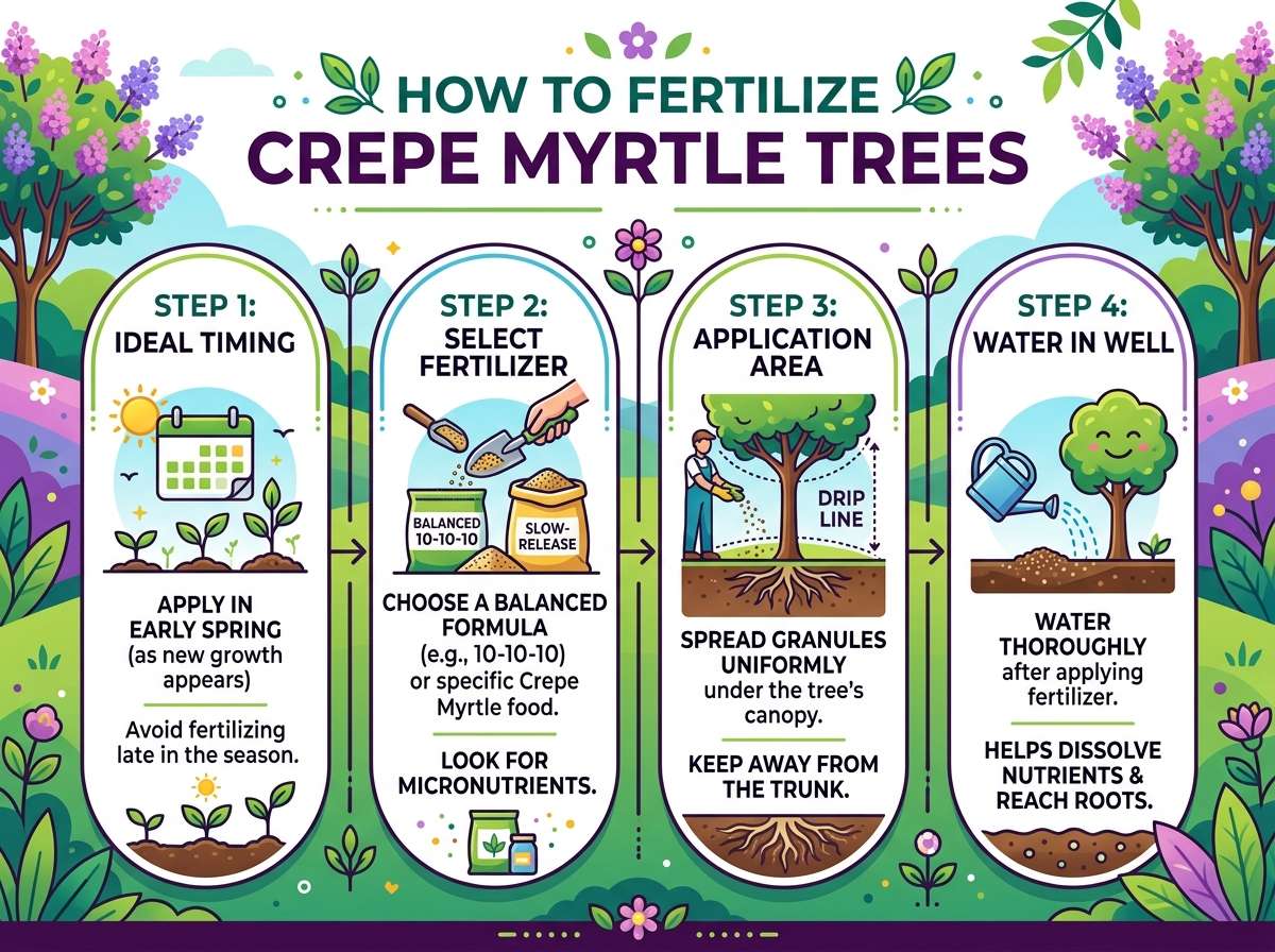 How to Fertilize Crepe Myrtle Trees