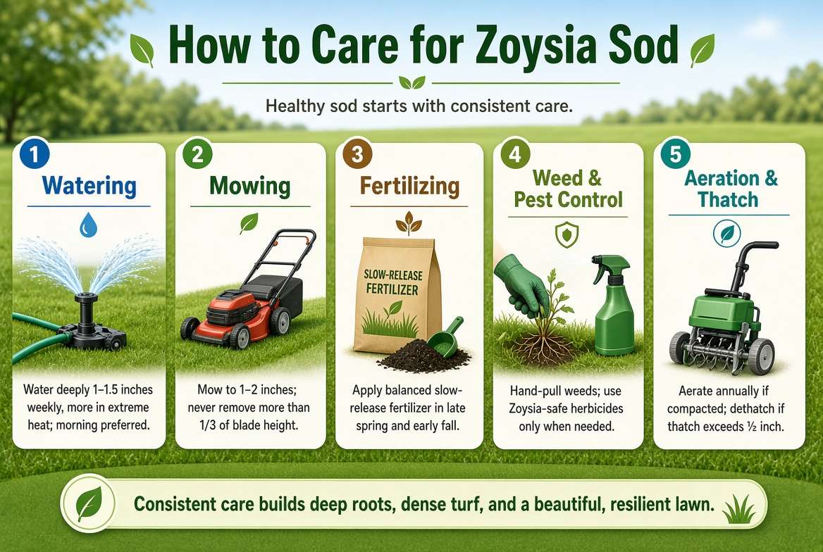 How to Care for Zoysia Sod